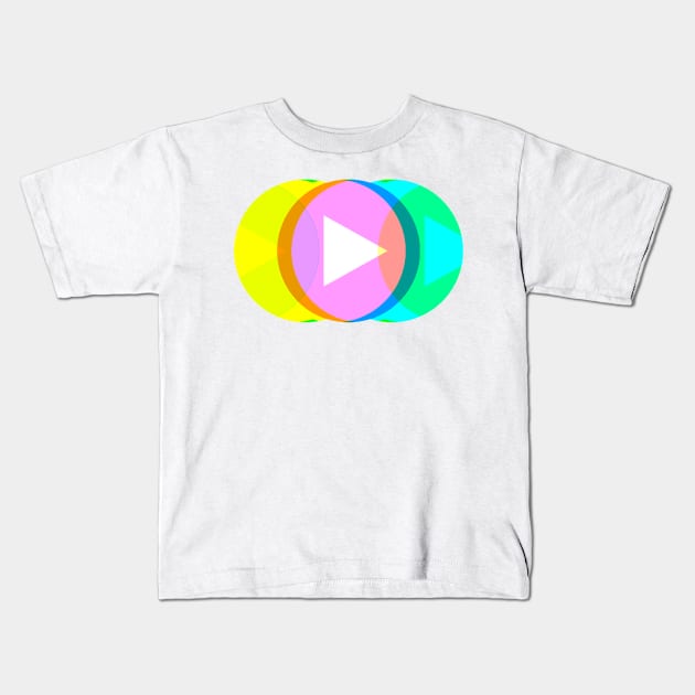 Play button Kids T-Shirt by KylePrescott